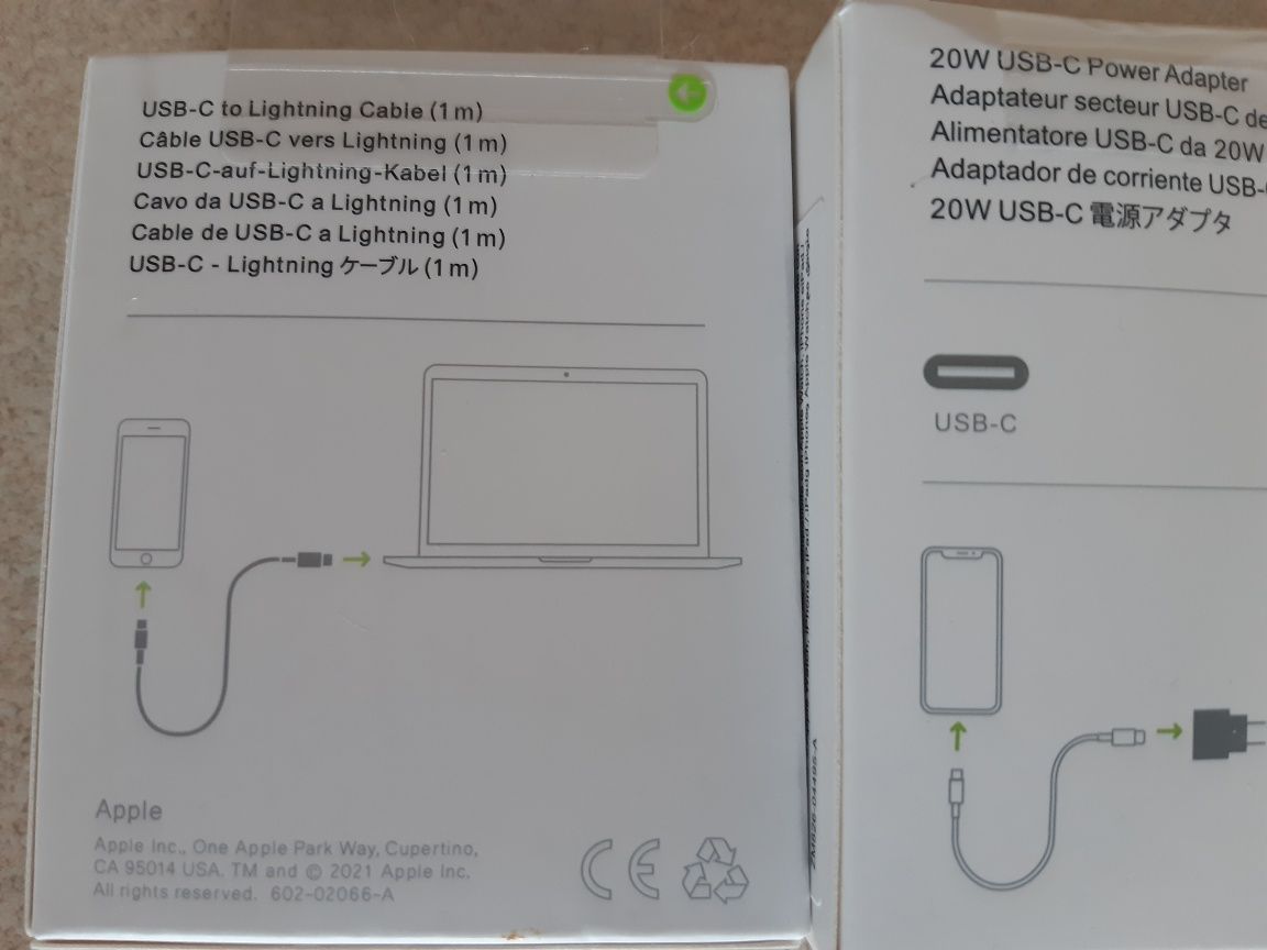 Zasilacz USB-C 20W Power Adapter do iPhone NOWY Kostka Zasilacz kabel