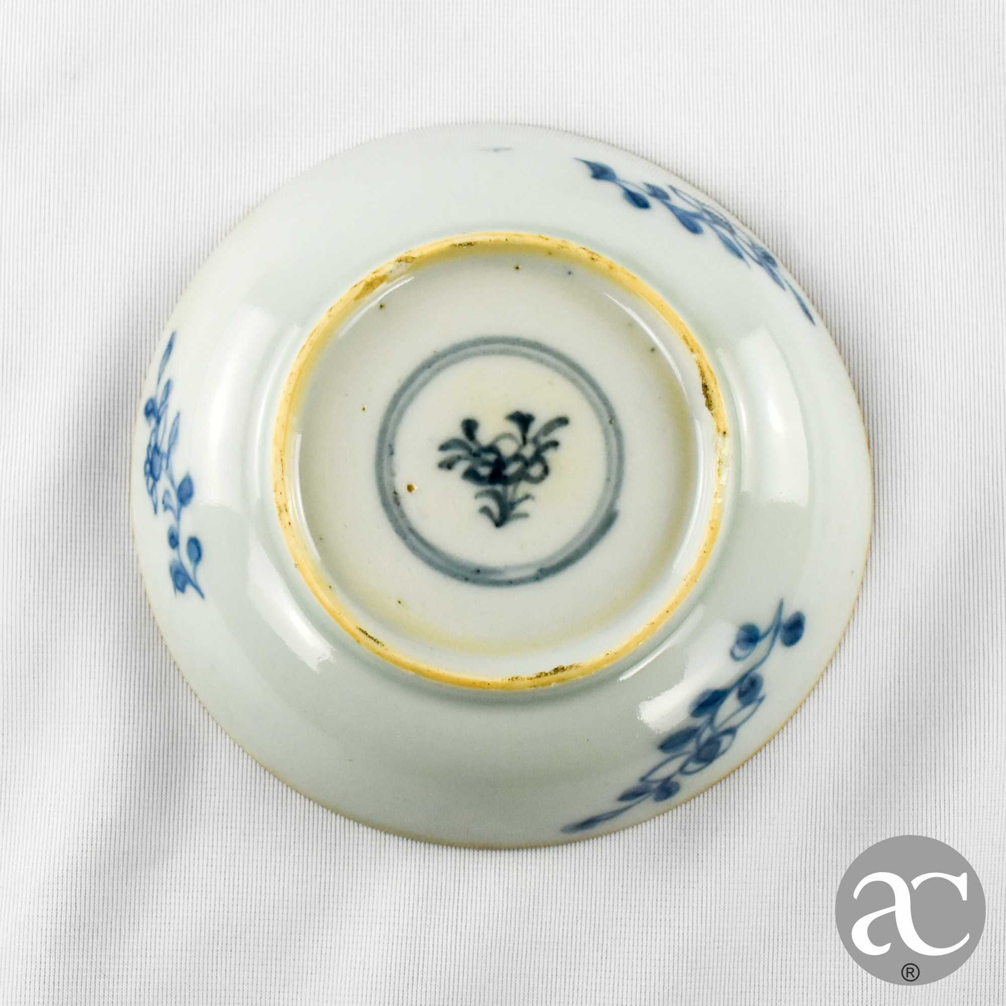Par de Covilhetes / Pratos Porcelana da China Kangxi séc. XVII / XVIII