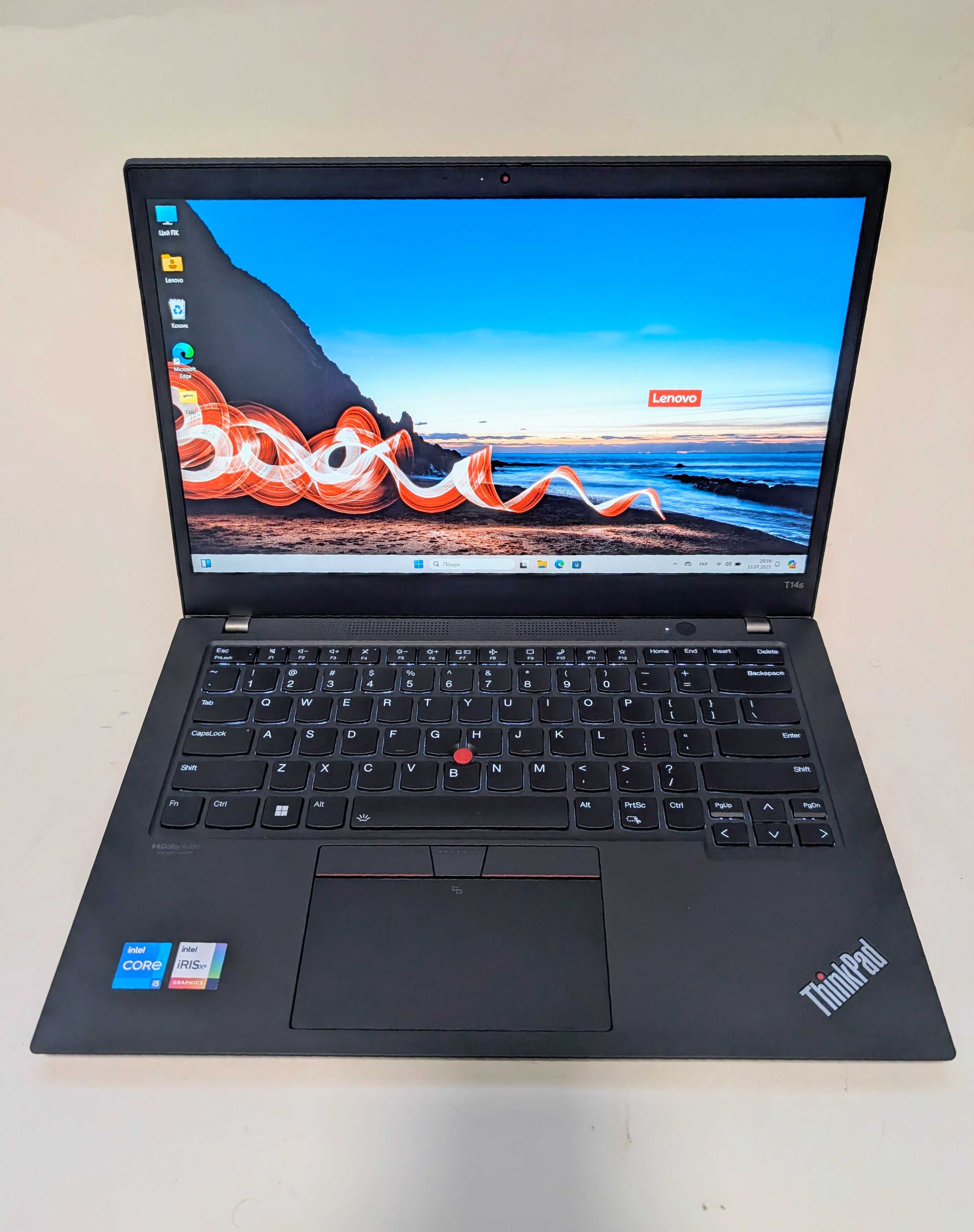 14" Lenovo Thinkpad T14s Gen2 (i5-1135G7, 16GB, nvme 512, IrisXE, NFC)