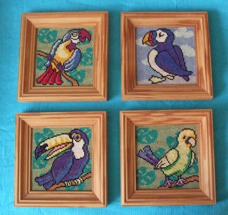 Вышитые картины Птицы