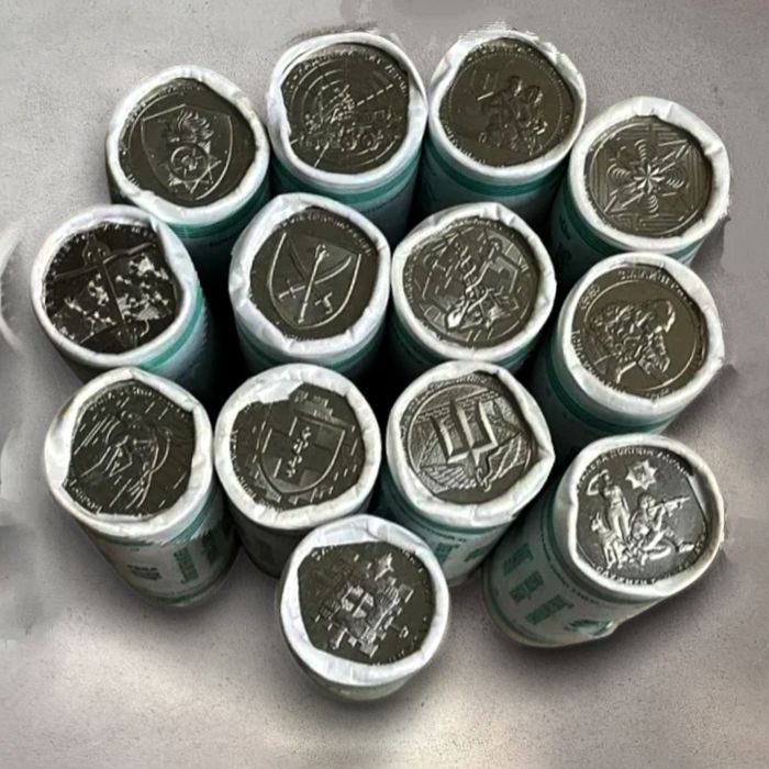 Повний комплект 13 Банківських ролів - 10 гривень 2022-2025 р, НБУ