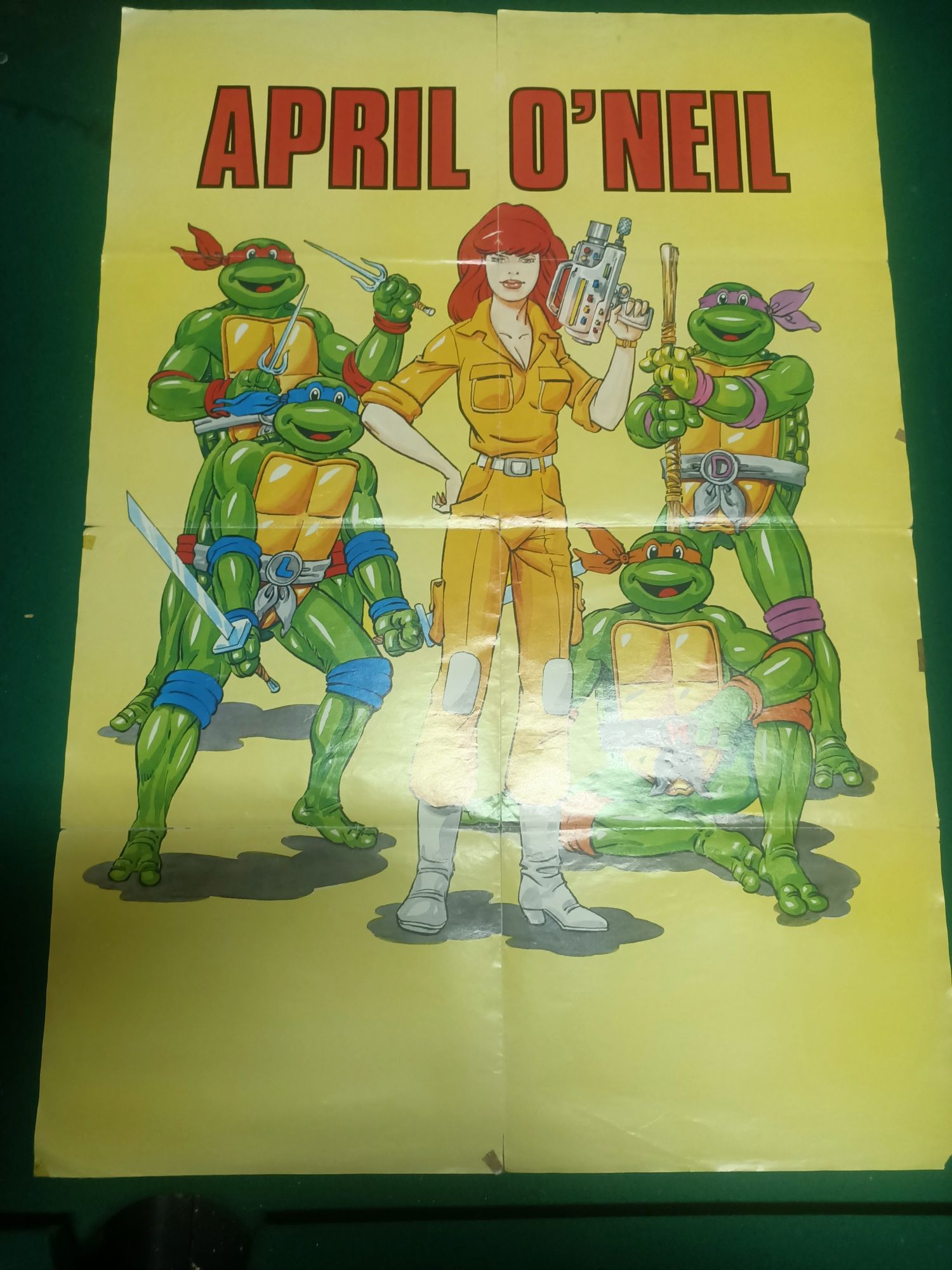 Komiks Turtles z plakatem