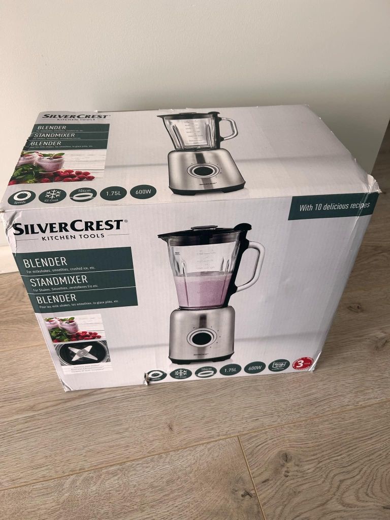 Blender kielichowy Silvercrest SSTME 600 B1 - sprawny, ale bez noża