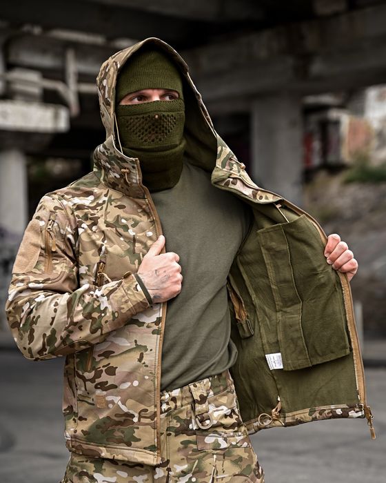 Тактичний костюм мультикам софшел осінь-зима, военный костюм мужской