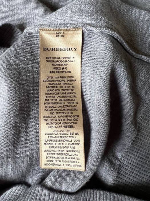 Nowy szary oryginalny sweterek Burberry London England L