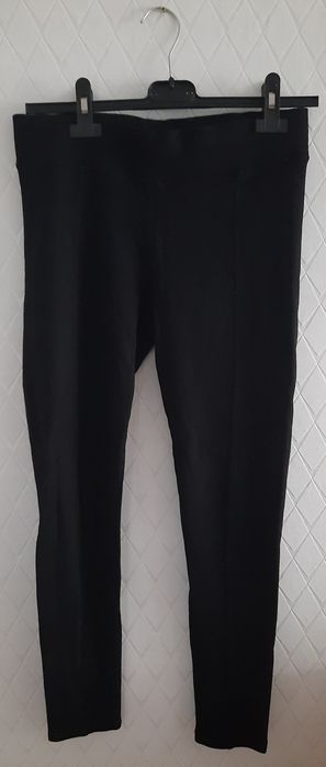 Czarne spodnie materiałowe legginsy w rozmiarze S