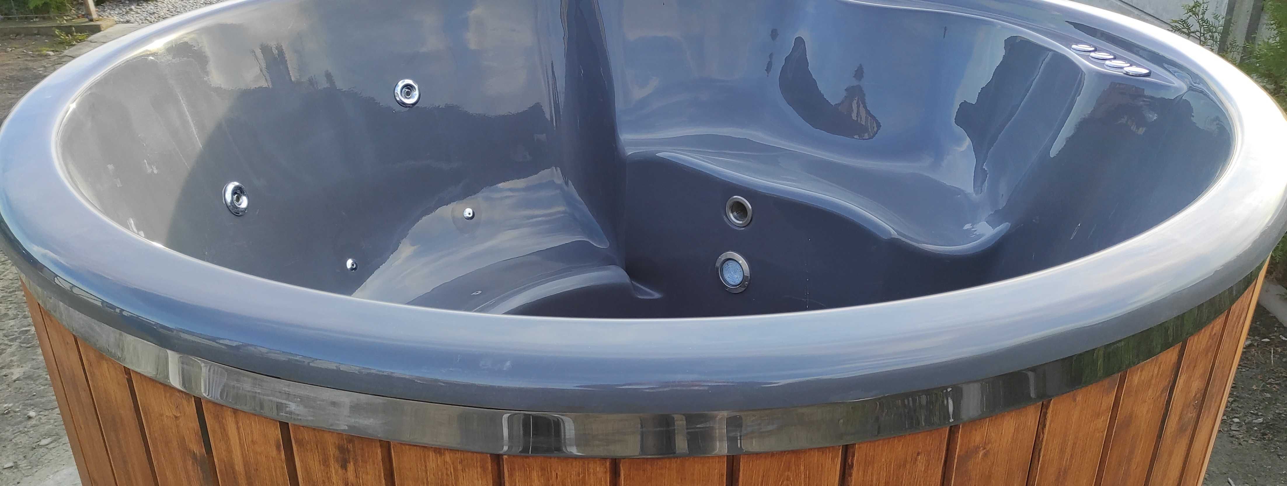 Balia ogrodowa 2m hot tub piec zewnętrzny masaż spa