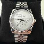 Zegarek automatyczny Seiko Mod Datejust 36mm z białą tarczą