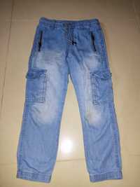 Coccodrillo modne spodnie bojówki jeansowe r.116