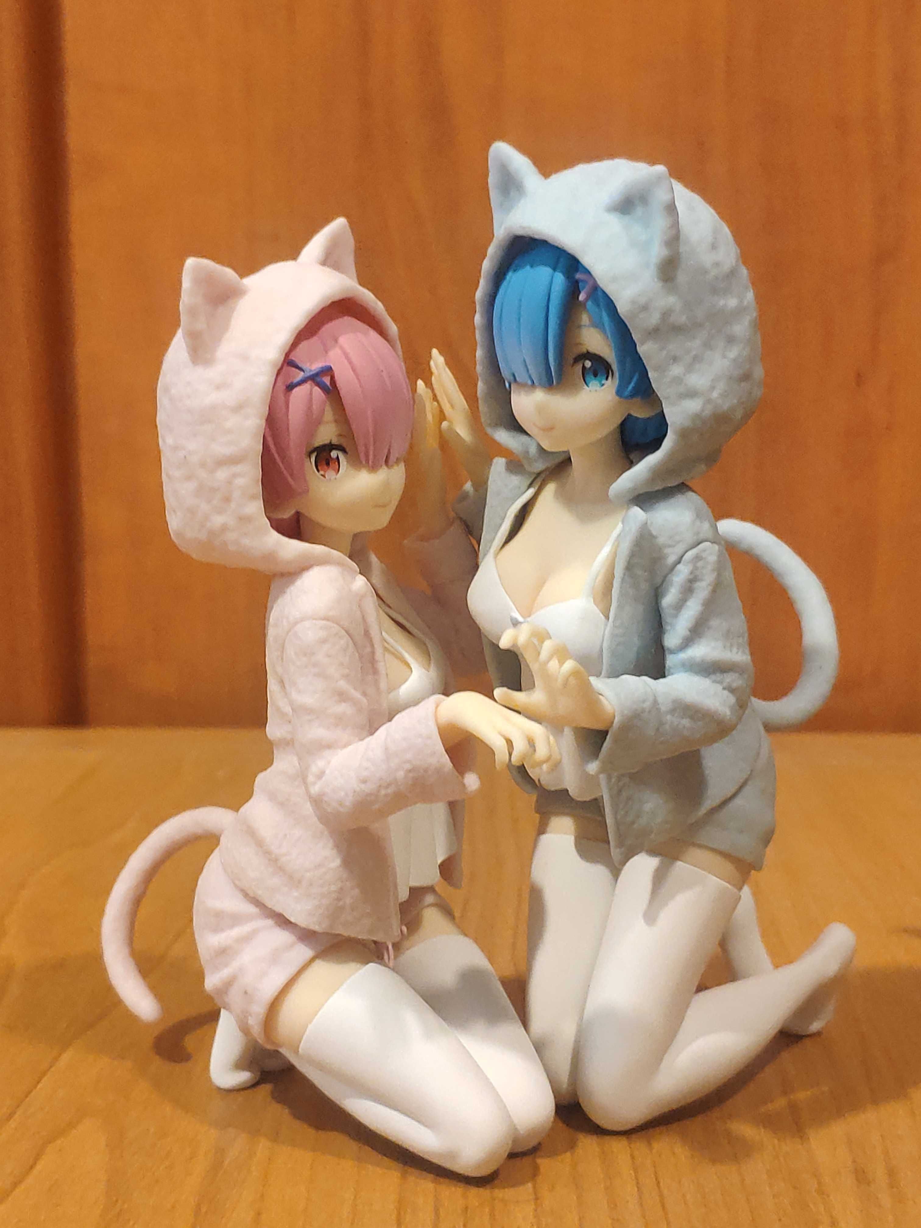 Figurki Anime Manga Re:Zero - Ram & Rem Nyanko Mode - Banpresto