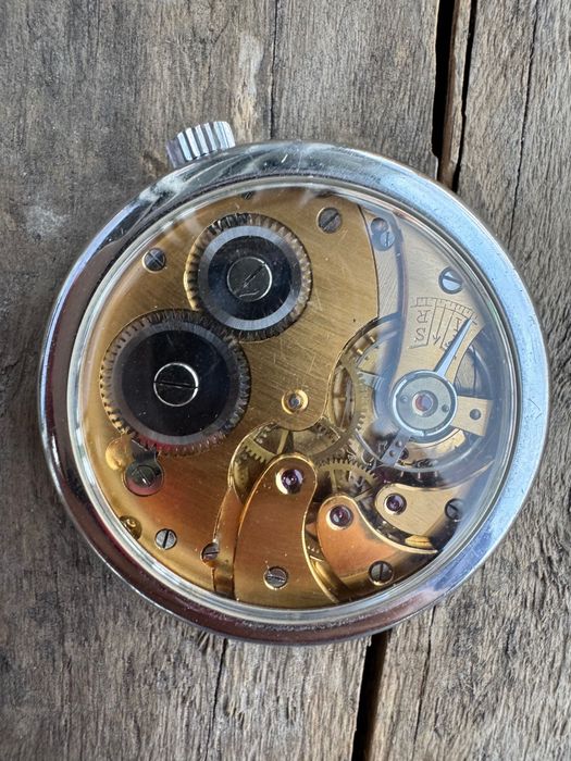 Zegarek kieszonkowy mechaniczny 46 mm – szklany dekiel, unikat