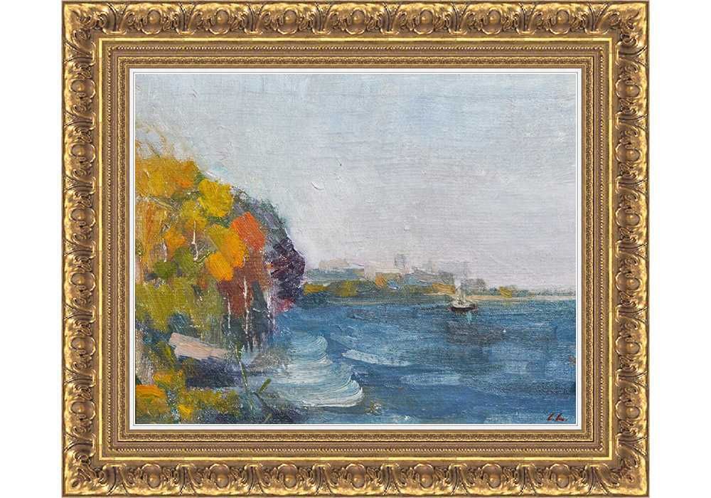Шишко Сергій (1911-1997) Кораблик Ріка Дніпро 1960і олія/п Експертиза