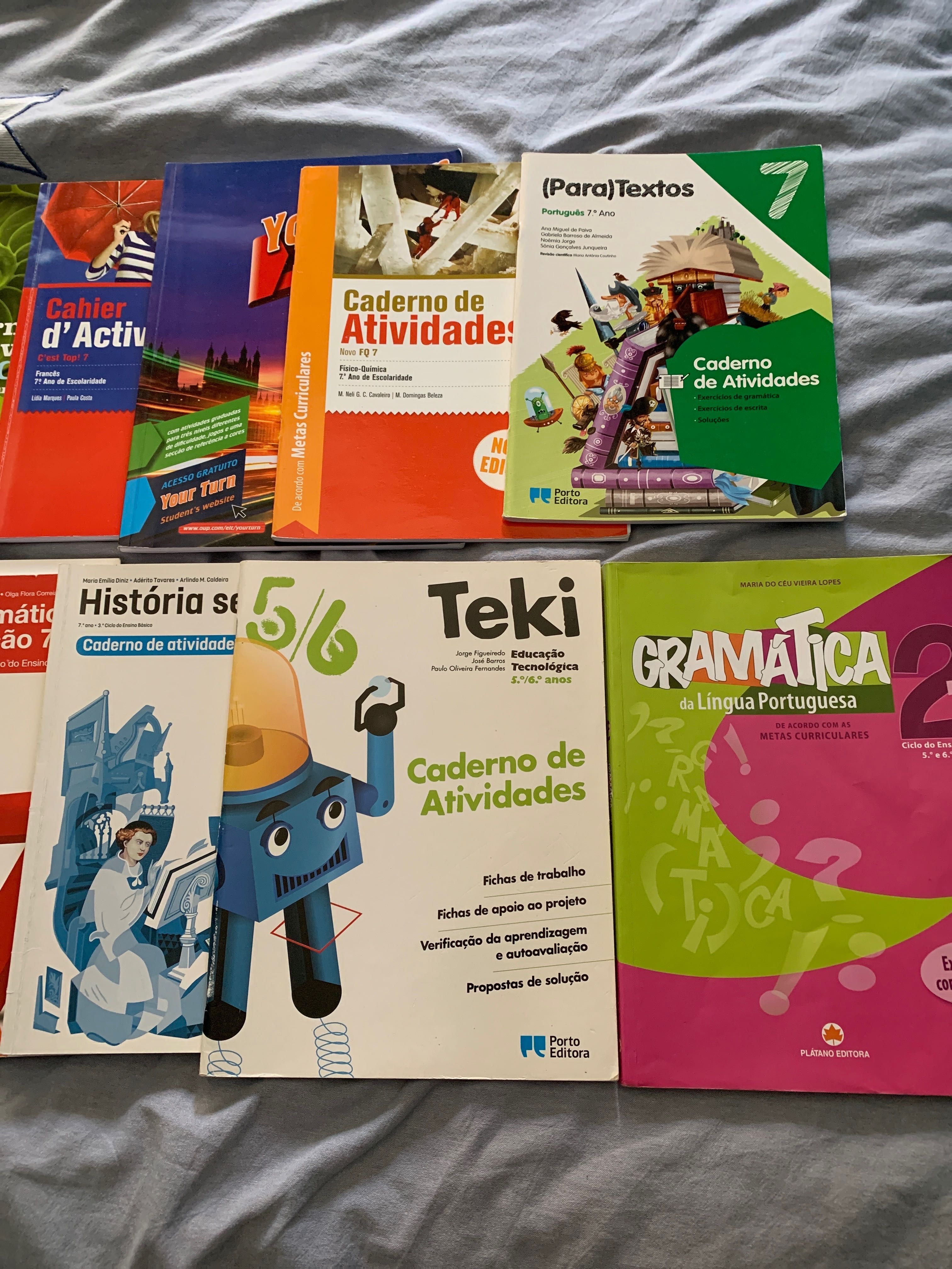 Cadernos de atividades 7 ano e 8 ano