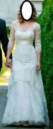 Suknia ślubna wraz z koronkowym bolerkiem