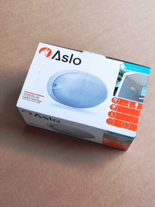 Plafon candeeiro aplique oval parede exterior branco opalino (novo)