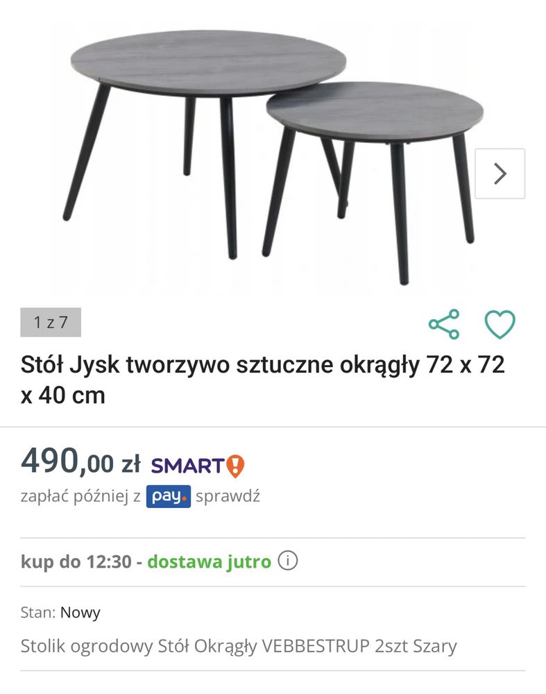 Stolik ogrodowy 2w1