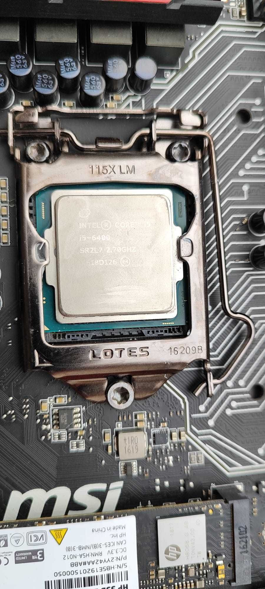 Płyta MSI Z170 Tomahawk + i5-6400 + 16GB ram DDR4 2133Mhz HyperX