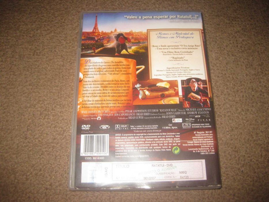 DVD "Ratatui" Animação!