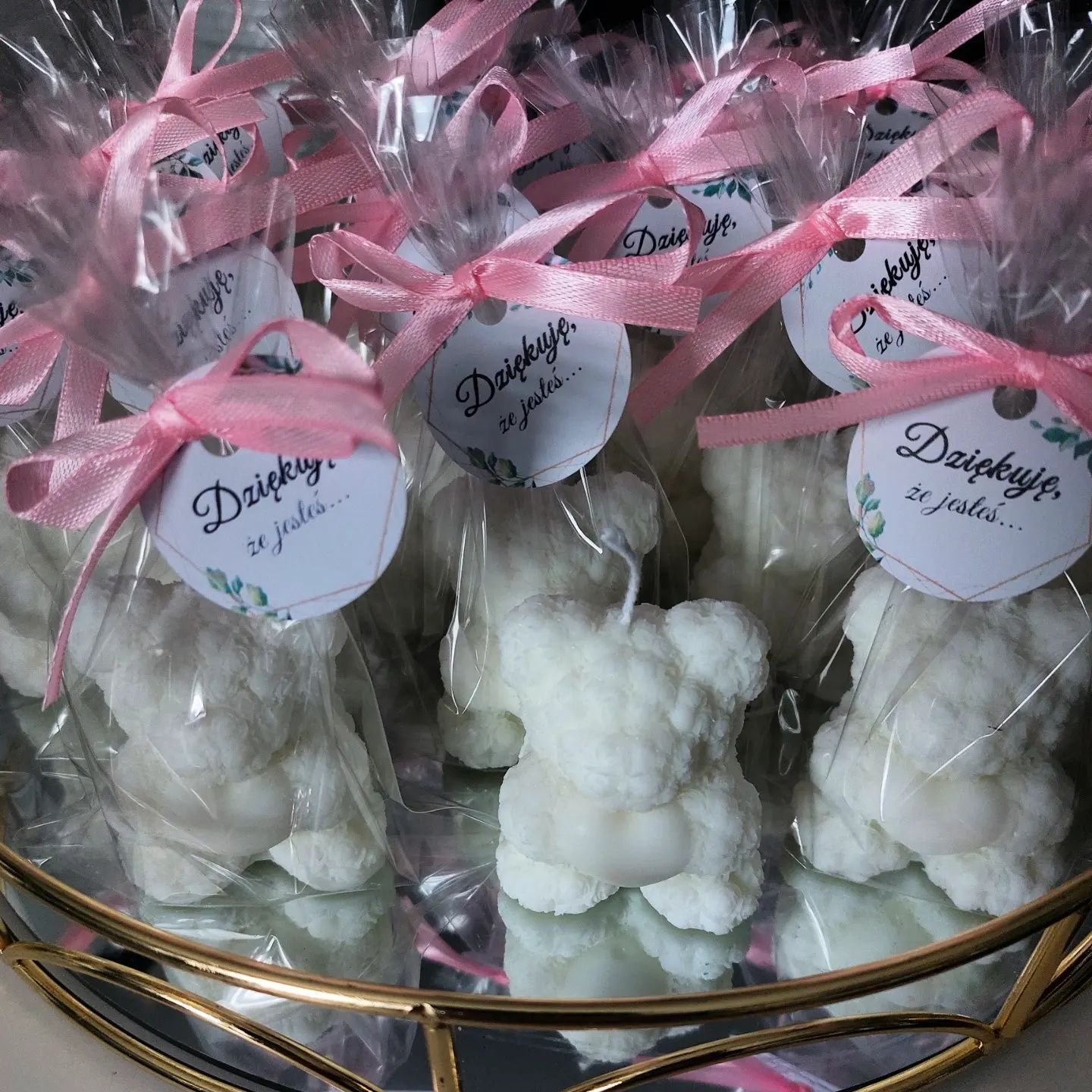 Miś z serduszkiem świeczka chrzest  roczek baby shower komunia