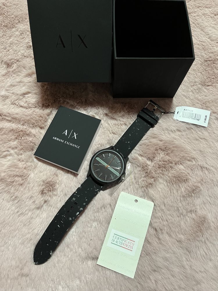 Armani Exchange Hampton czarny sportowy zegarek AX2428 wodoszczelny