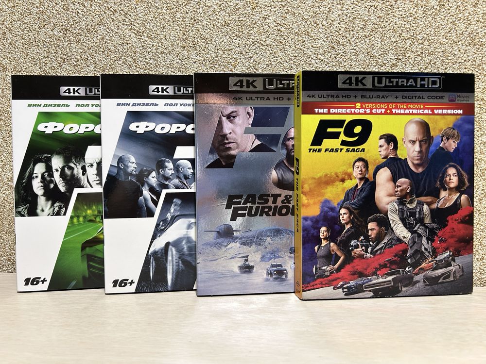 4K UHD Blu-ray Форсаж Коллекция 9 фильмов рос.издания.