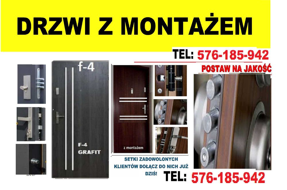 Drzwi ZEWNĘTRZNE -wejściowe do mieszkania w bloku z MONTAŻEM TANIO!!