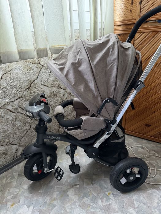 Дитячий триколісний велосипед коляска CROSSER