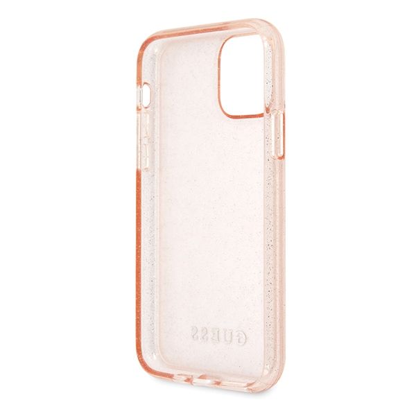 Guess GUHCN65PCGLPI iPhone 11 Pro Maxróżowy/pink hard case Glitter