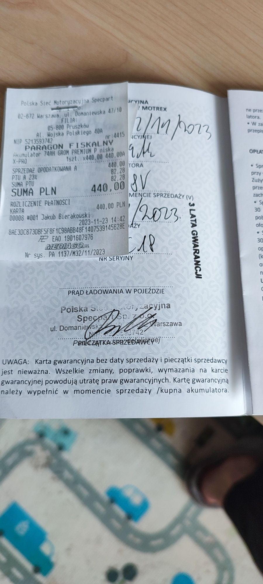 Akumulator rozruchowy Grom 12V 74Ah 680A