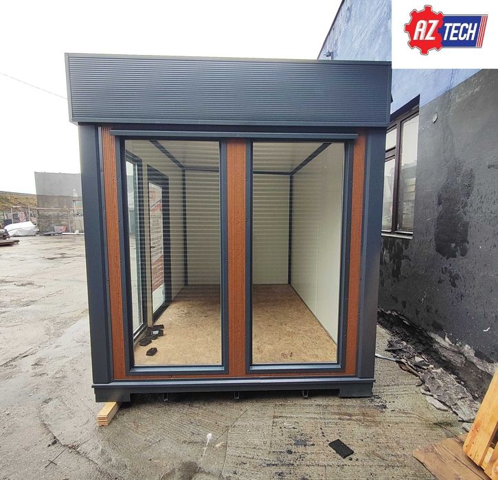 Kontener biurowy / Pawilon handlowy / Przeszklony kontener 4,0 x 2,5 m