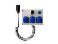 Rozdzielnica elektryczna z wyłącznikiem na klucz, gniazda 3x16A 230V