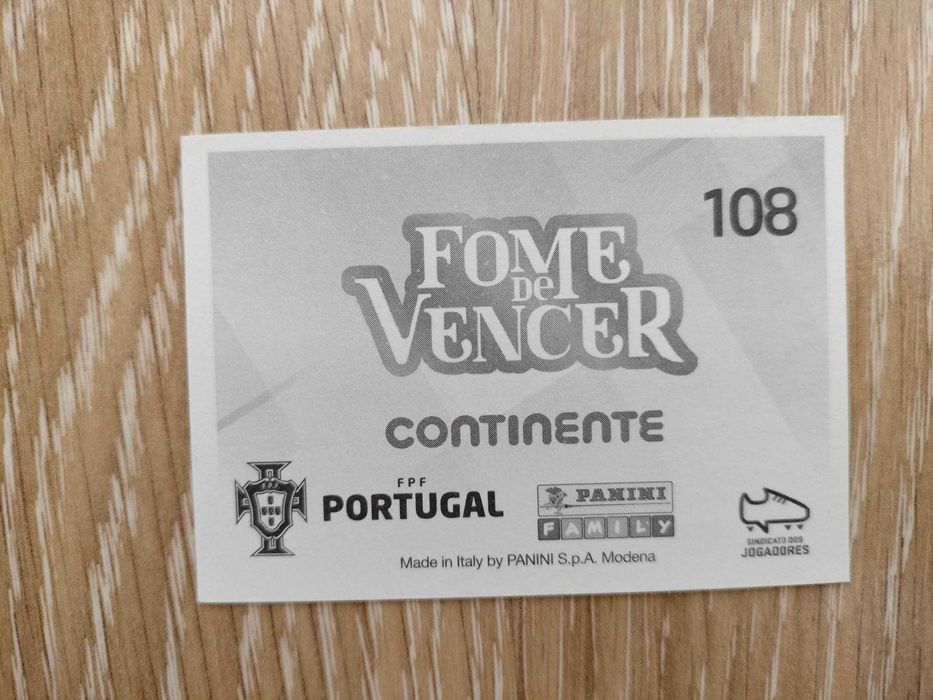 Cromo Panini nº 108 FPF Portugal