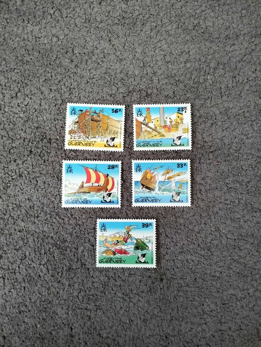 Znaczki pocztowe Asterix i Obelix, Guernsey, komiks