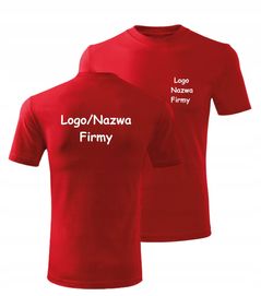 Koszulka T-shirt NAZWA/LOGO firmy, własna grafika, odzież firmowa