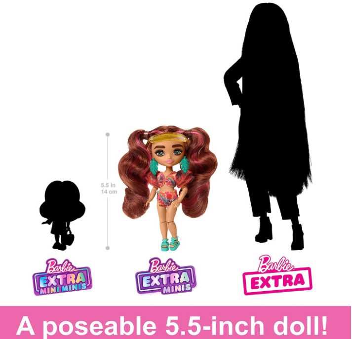 Кукла Барби Экстра мини пляж Barbie Extra Minis Travel Doll with Beach