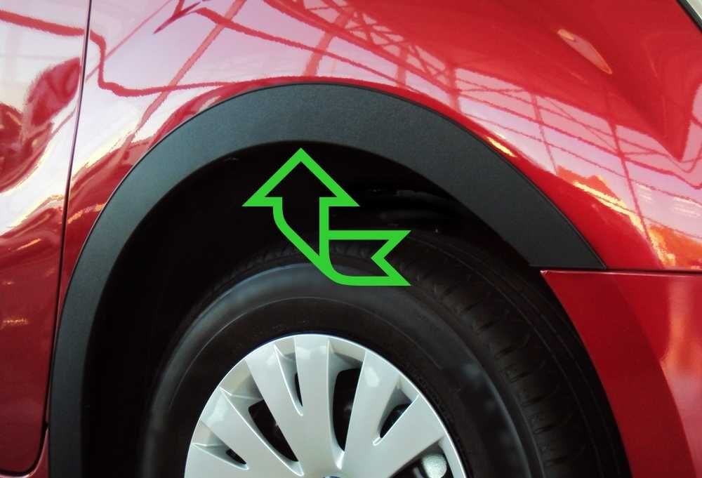 Nakładki na błotniki listwa nadkola chrom, czarny mat - od producenta