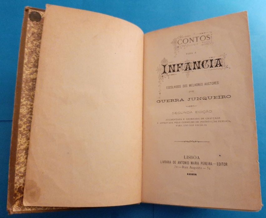 Guerra Junqueiro: Contos para a Infância 1881 Ilustrado e muito raro