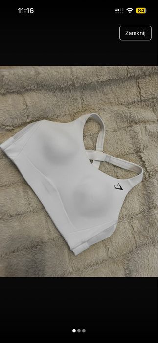 gymshark crossover strap high support bra stanik sportowy