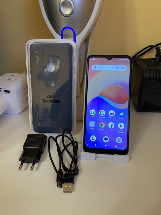 Zte a51 2/64 gb+чехол+зарядка+шнур
