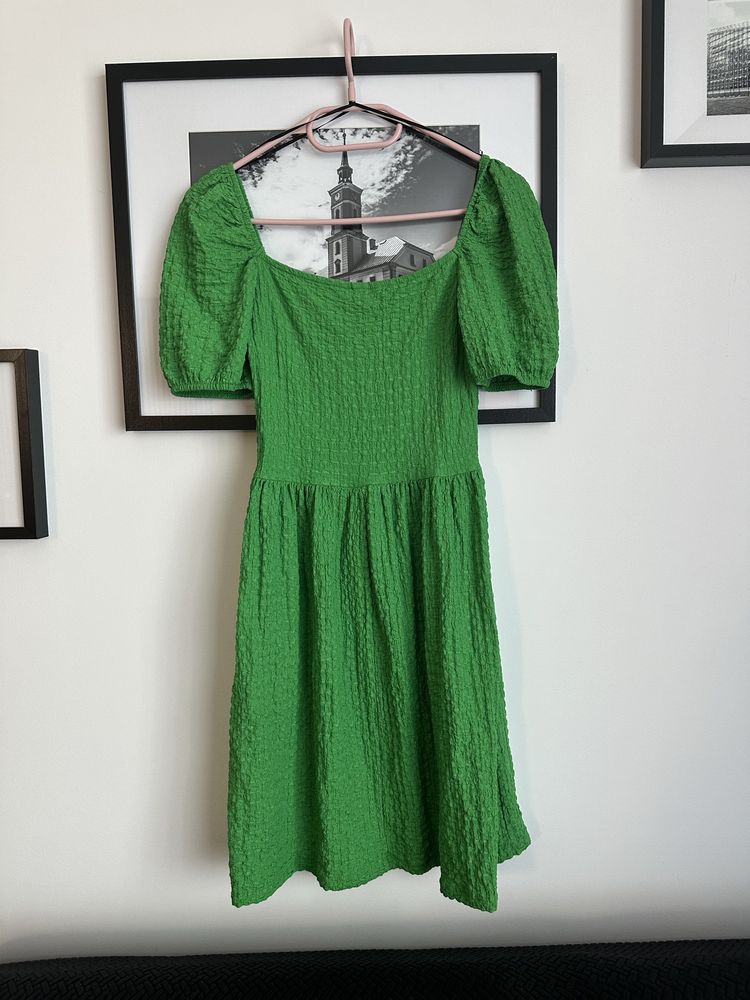 Zielona sukienka xs h&m lato wiosna nowa