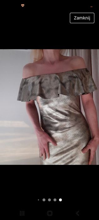 Sliczna Nowa zlota sukienka hiszpanka rozm.38 Ayanapa