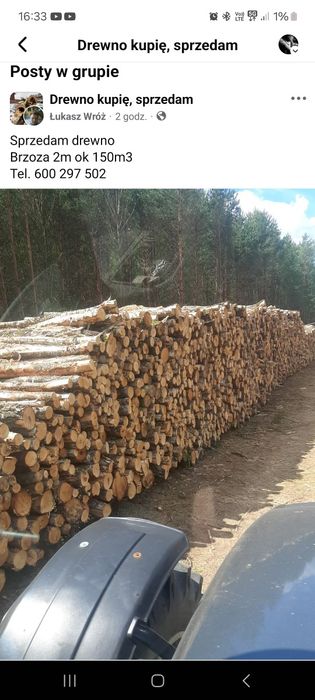 Drewno opałowe kominkowe brzoza, olcha, sosna osika łazy