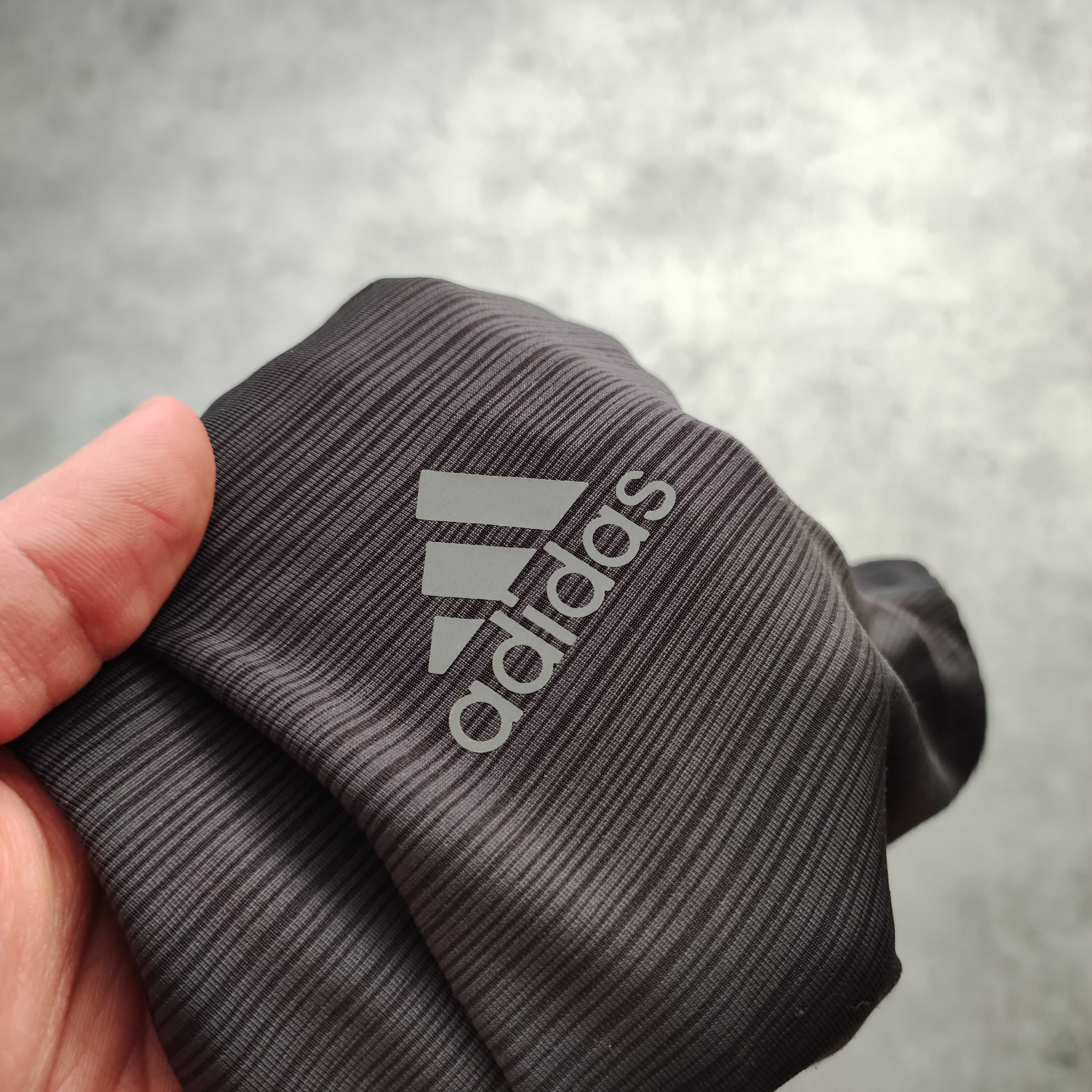 MĘSKA Koszulka Sportowa Szara Adidas Małe Logo Clima Aero Bieganie