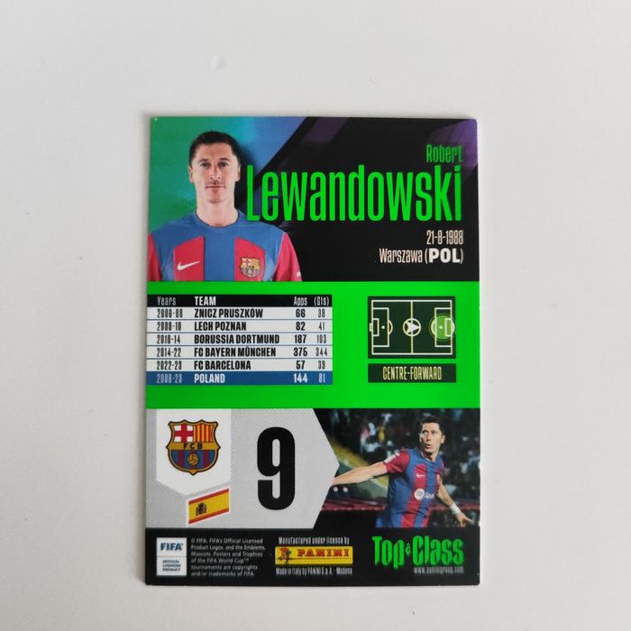 Karta Top Class 2024 Panini, Master Class Lewandowski, nr 238.