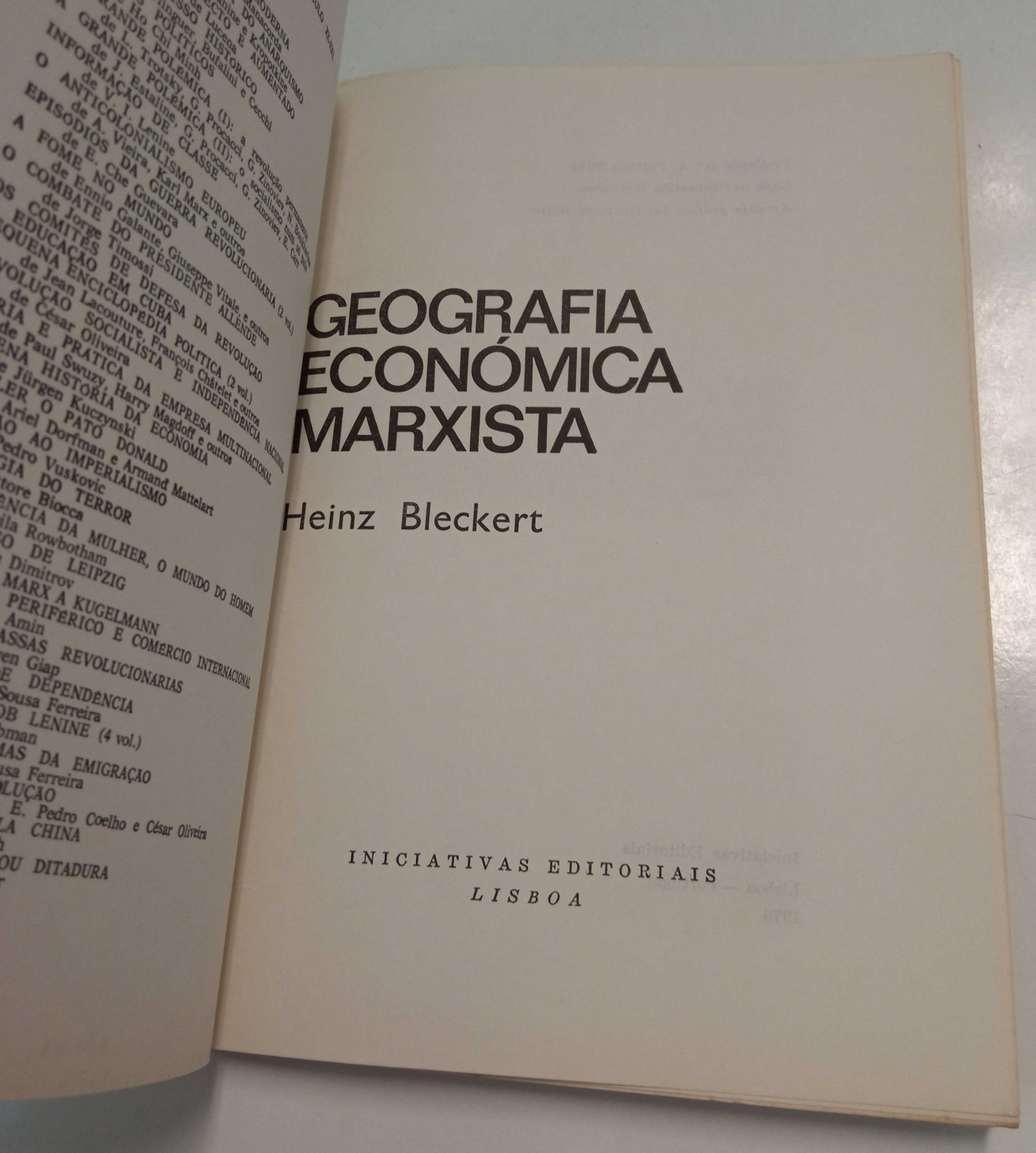 Geografia económica Marxista, de Heinz Bleckert