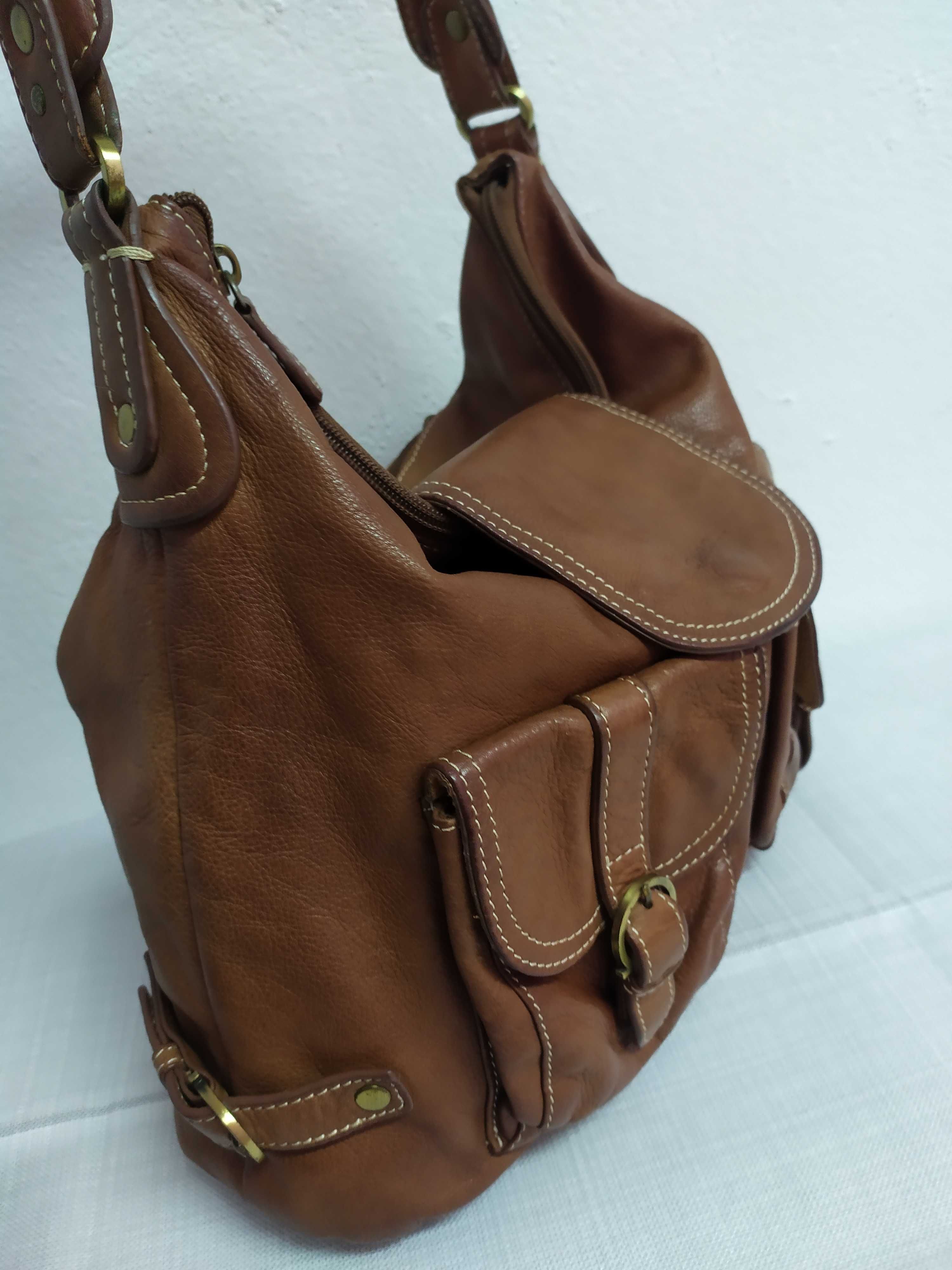 Mala/bolsa, pele genuína, marca Caroll