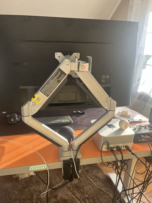 Uchwyt do 2 monitorow, gazowy 13-32