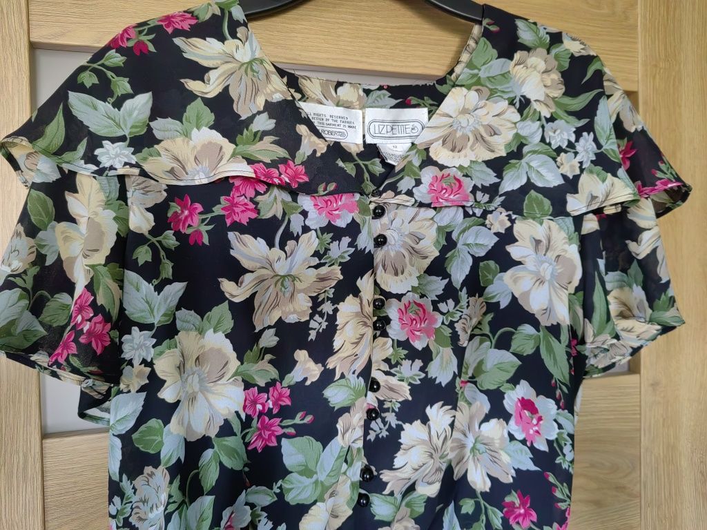 Vintage sukienka cottage w kwiaty