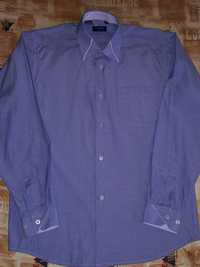 Рубашка для подростка с длинным рукавом фиолетово-синяя в полоску