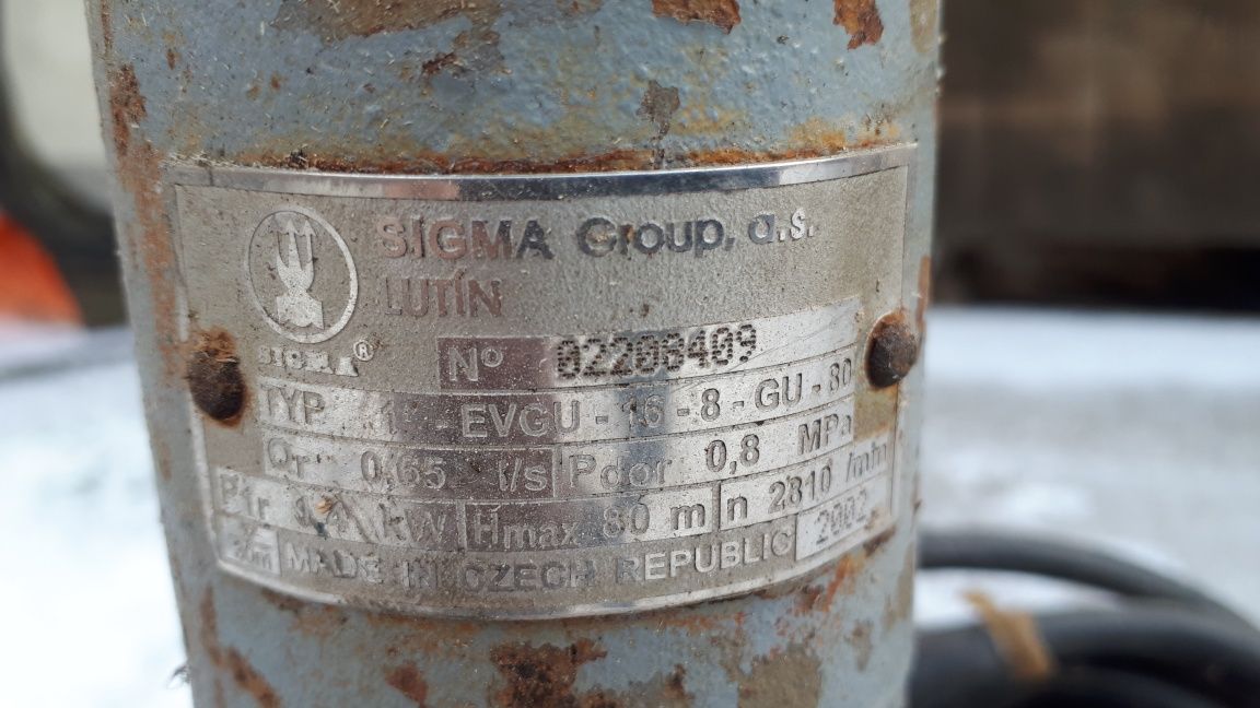 Pompa głębinowa Sigma typ 1"-EVGU
